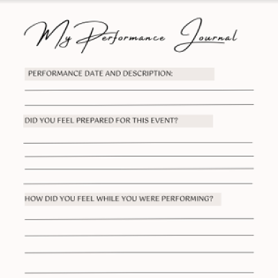 My Performance Journal