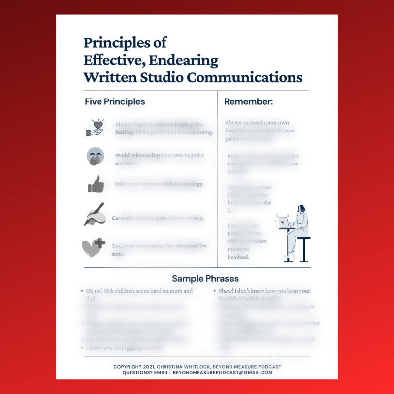 Principles of Written Studio Communication