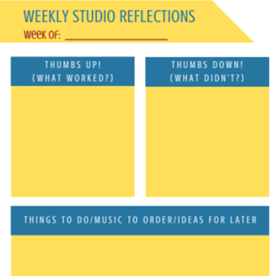 Weekly Studio Reflections